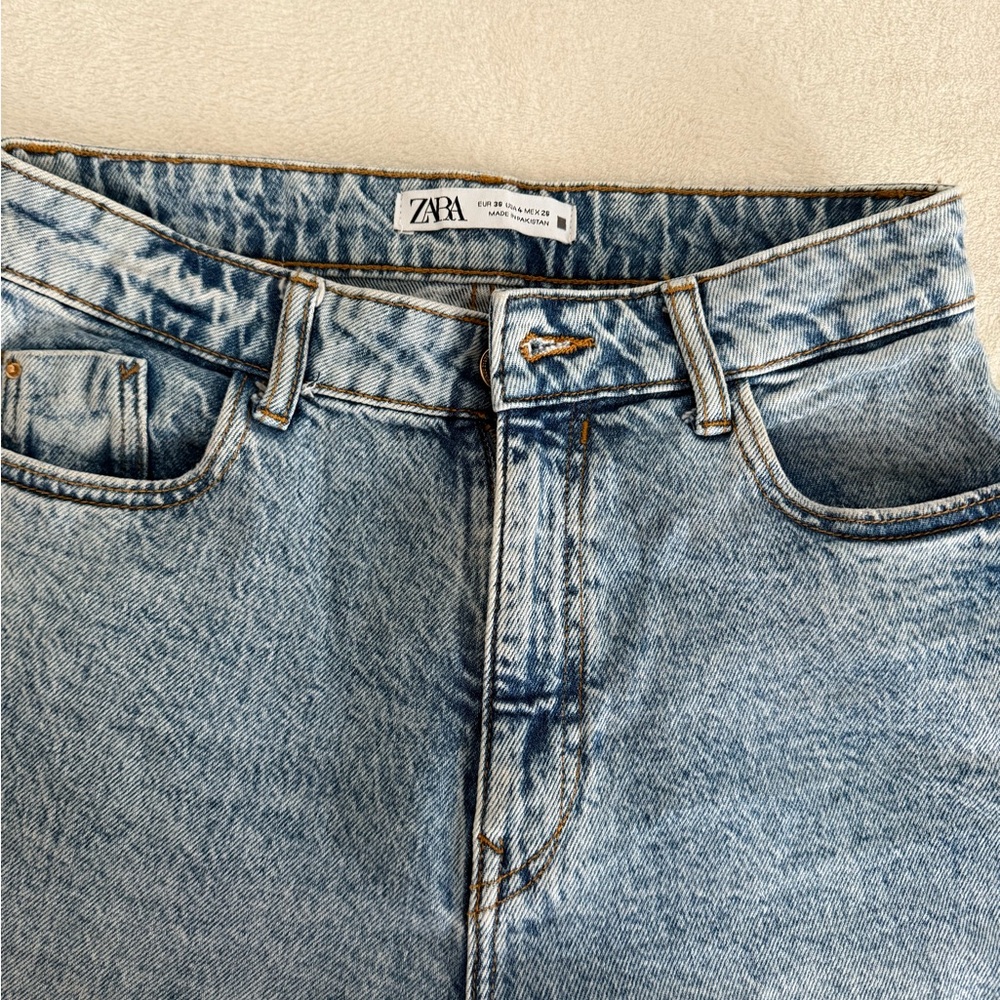 ZARA MOM JEANS CROPPED